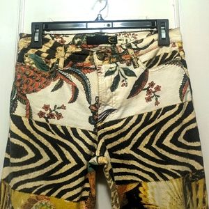 Roberto Cavalli fun patch jeans